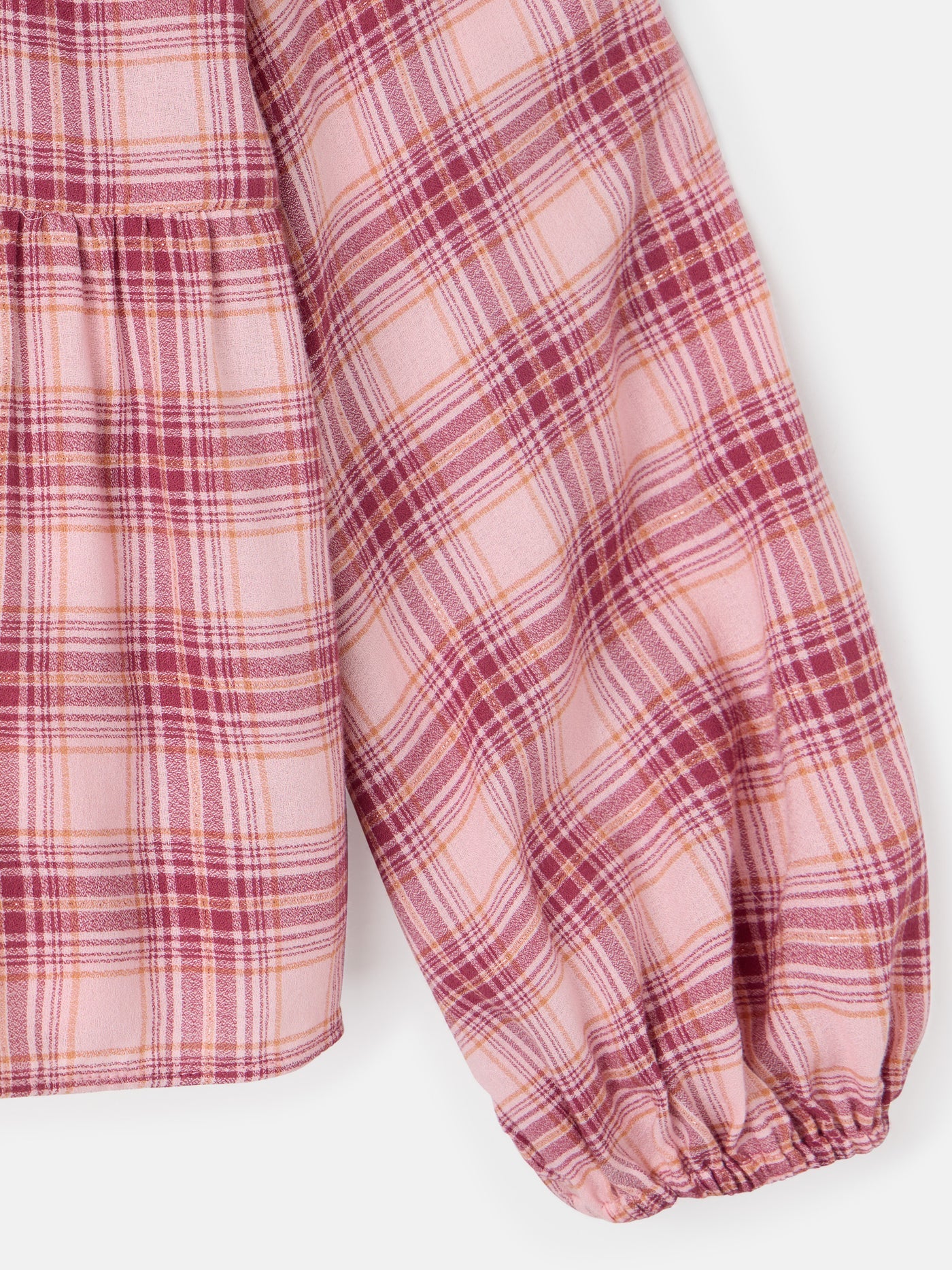 BLUSA CUADROS CUELLO BOBO