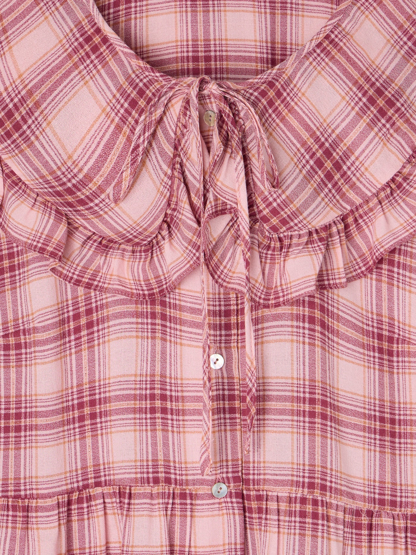 BLUSA CUADROS CUELLO BOBO