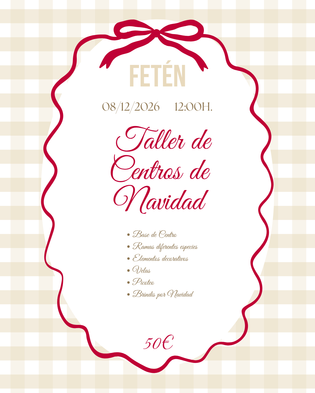 RESERVA I CURSO DE CENTROS DE MESA DE NAVIDAD