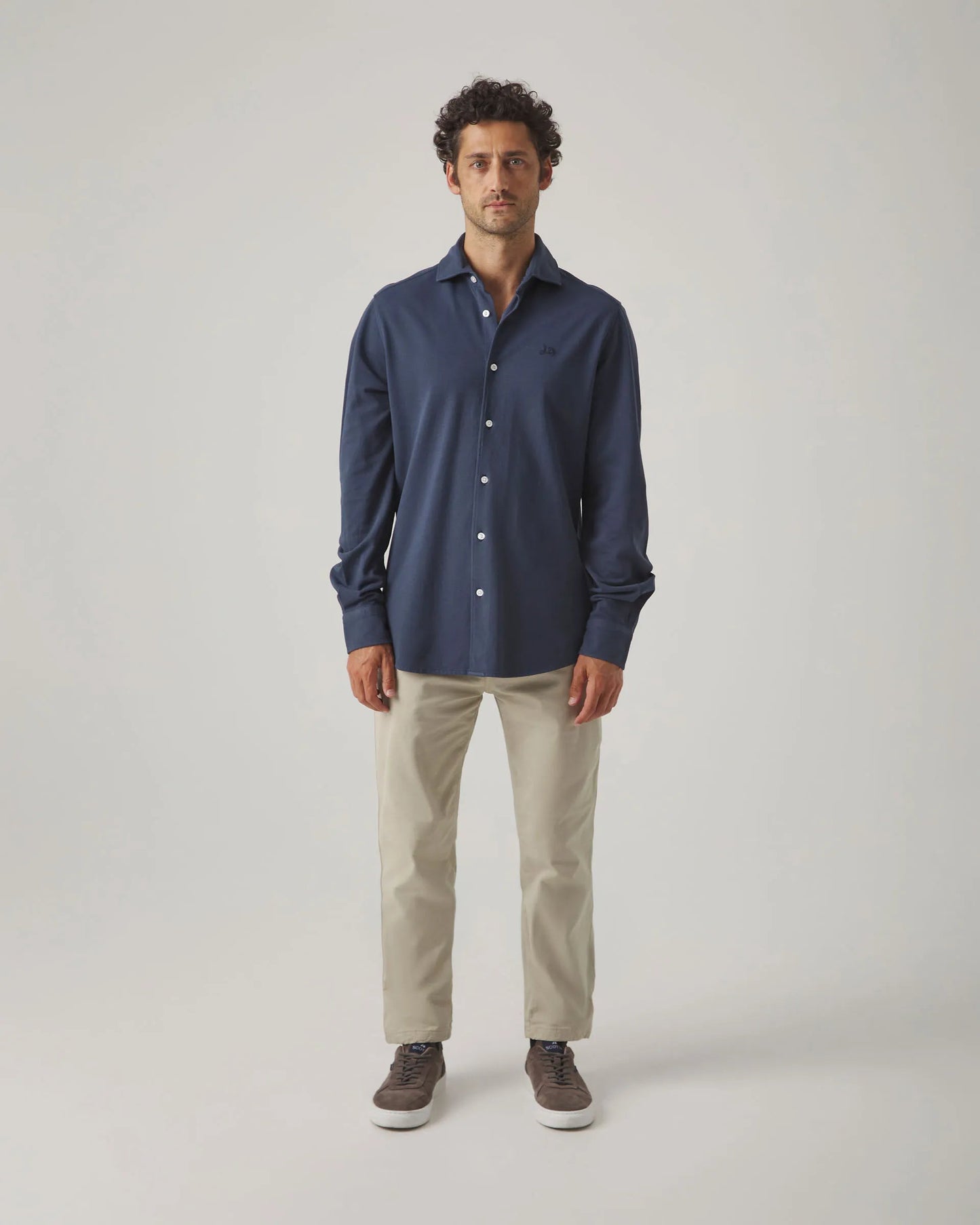 CAMISA PIQUÉ MARINO