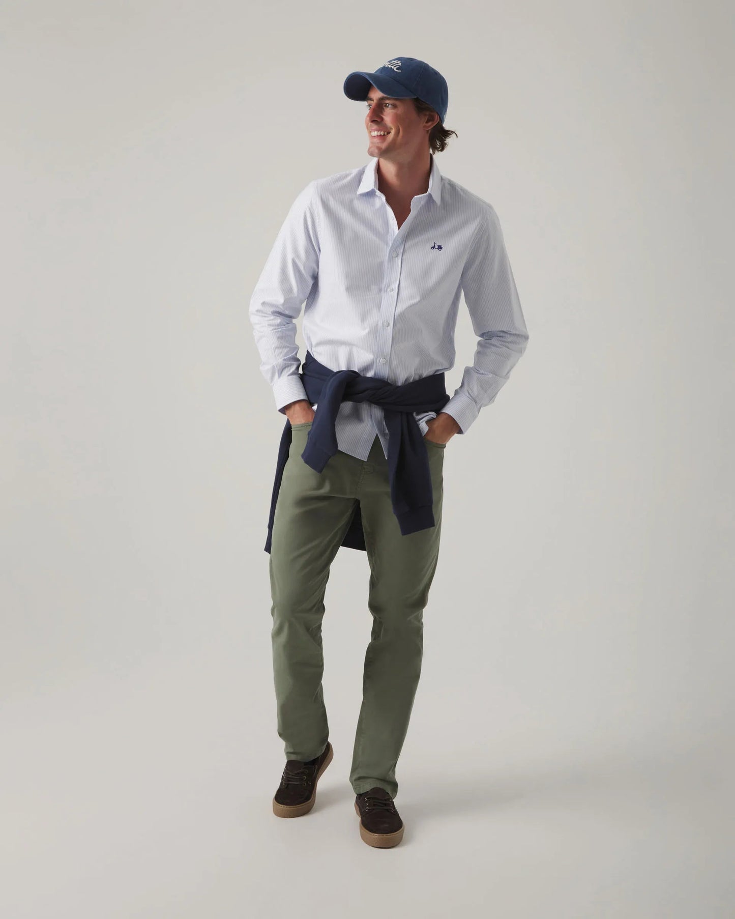 CAMISA OXFORD RAYA CELESTE