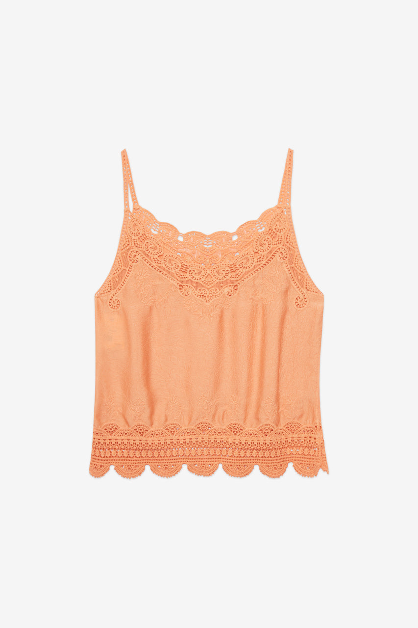 TOP SATIN NARANJA