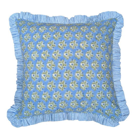 FUNDA DE COJIN EMILY AZUL