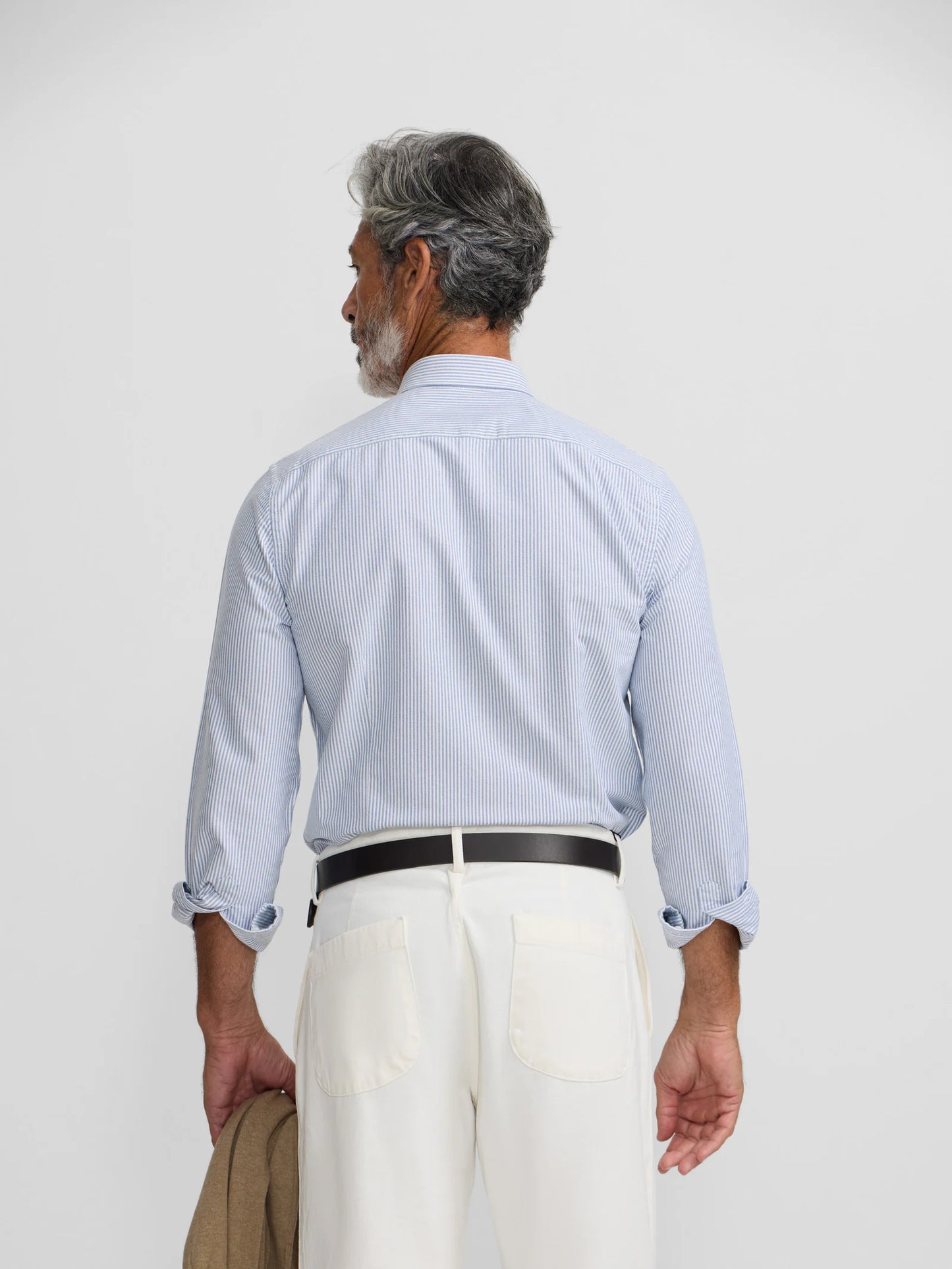 CAMISA OXFORD RAYAS MARINO