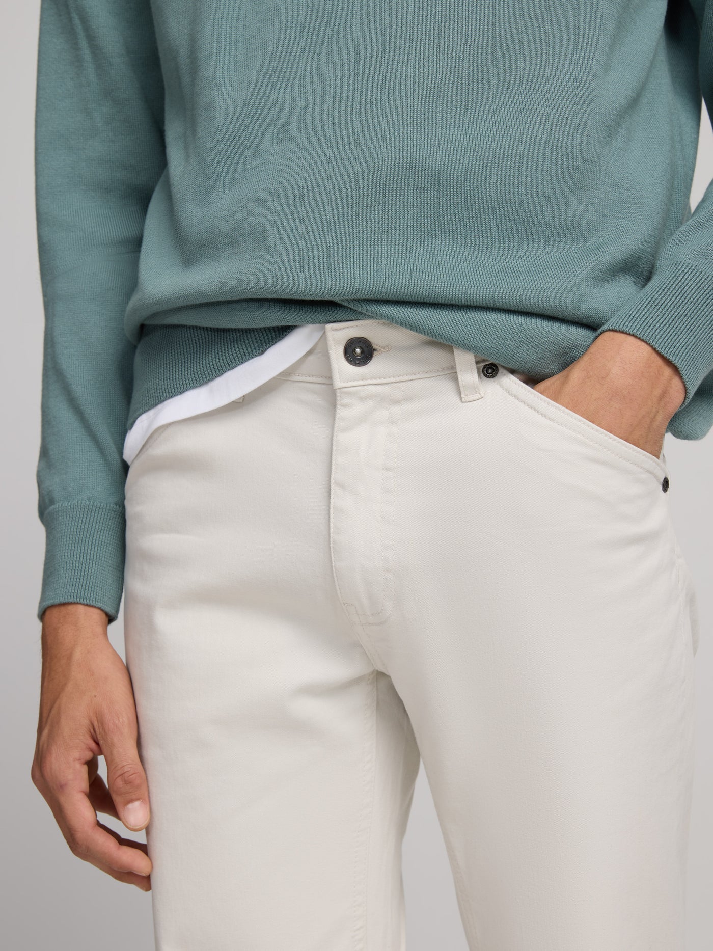 PANTALÓN 5 BOLSILLOS CREMA