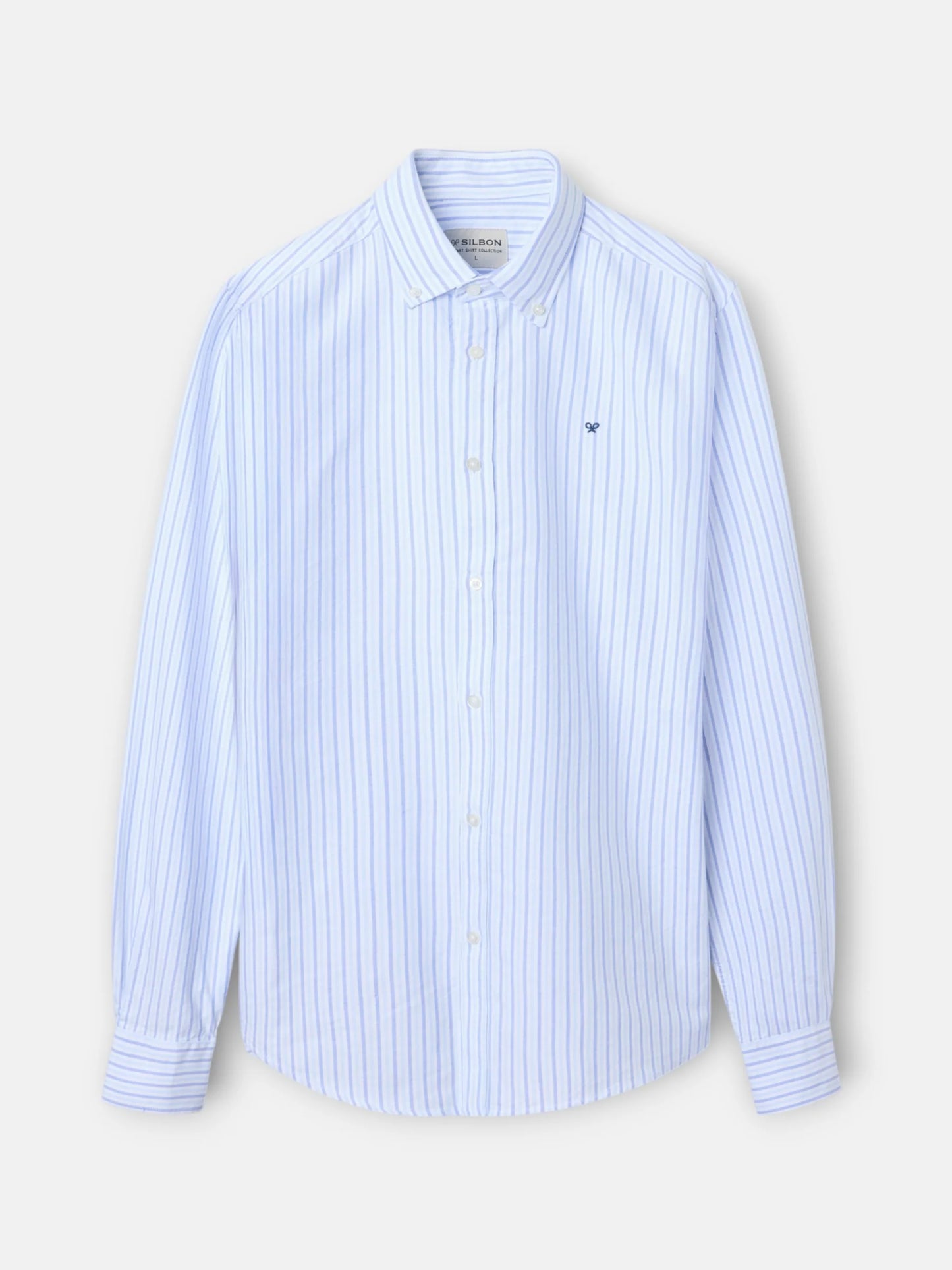 CAMISA OXFORD RAYAS MARINO CELESTE