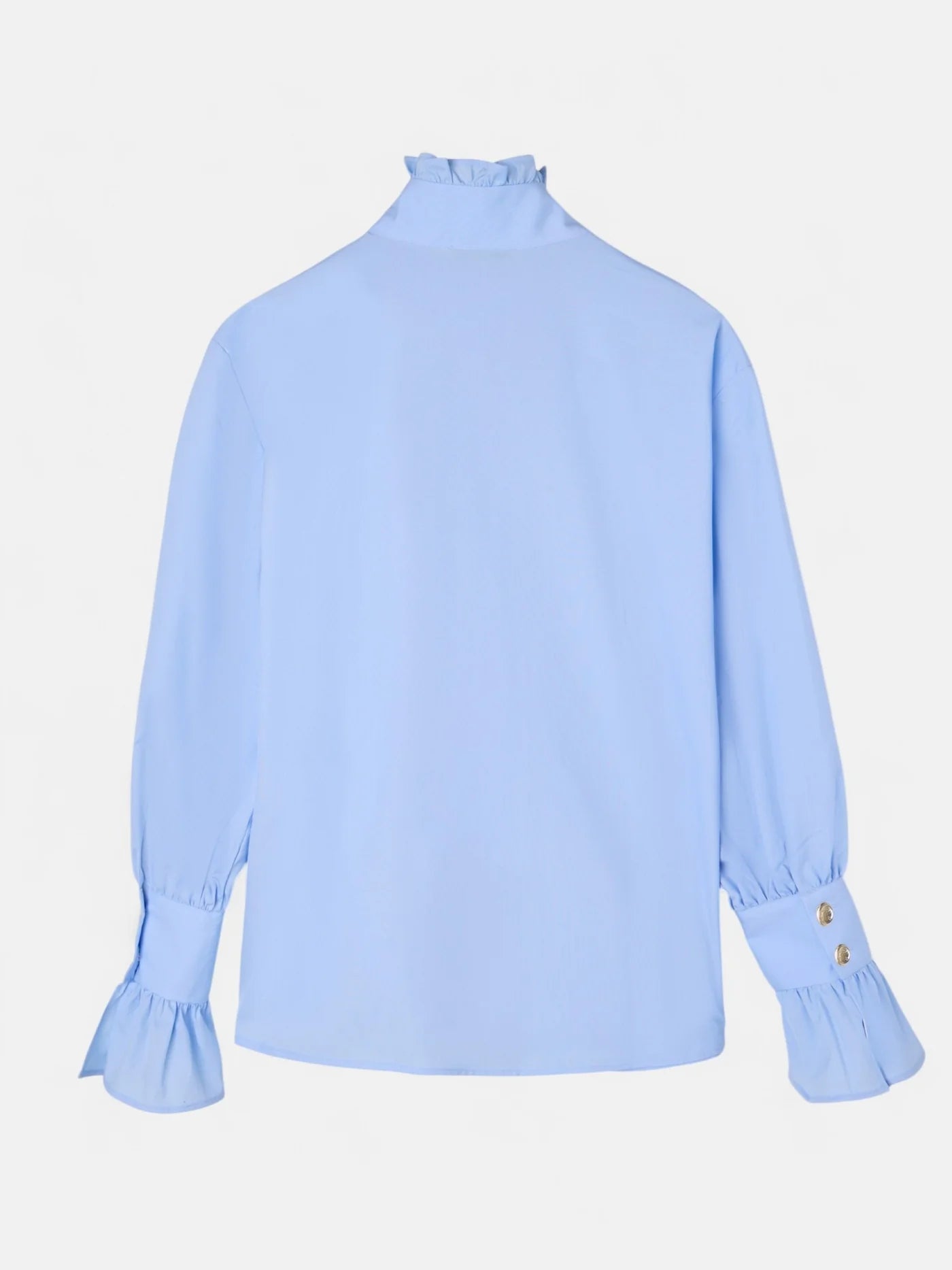 CAMISA DETALLE PUÑO CELESTE