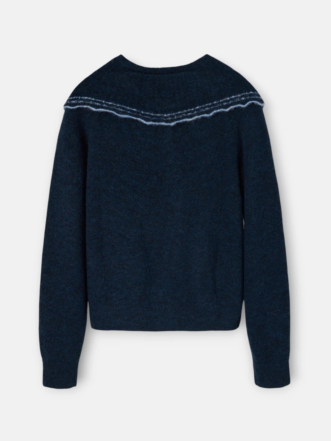 CARDIGAN CUELLO BOBO CONTRASTE MARINO