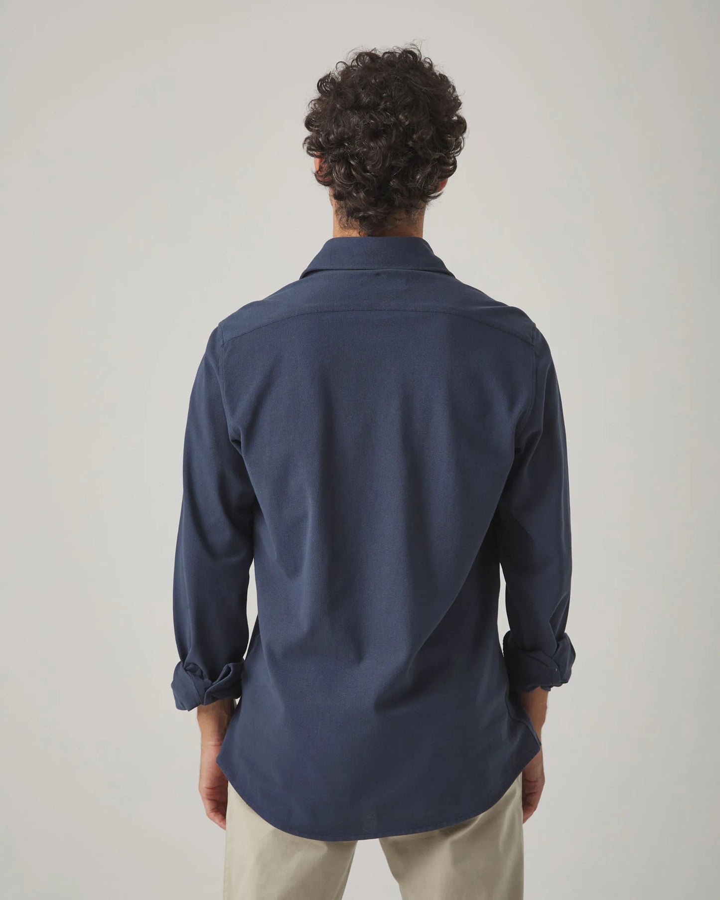 CAMISA PIQUÉ MARINO