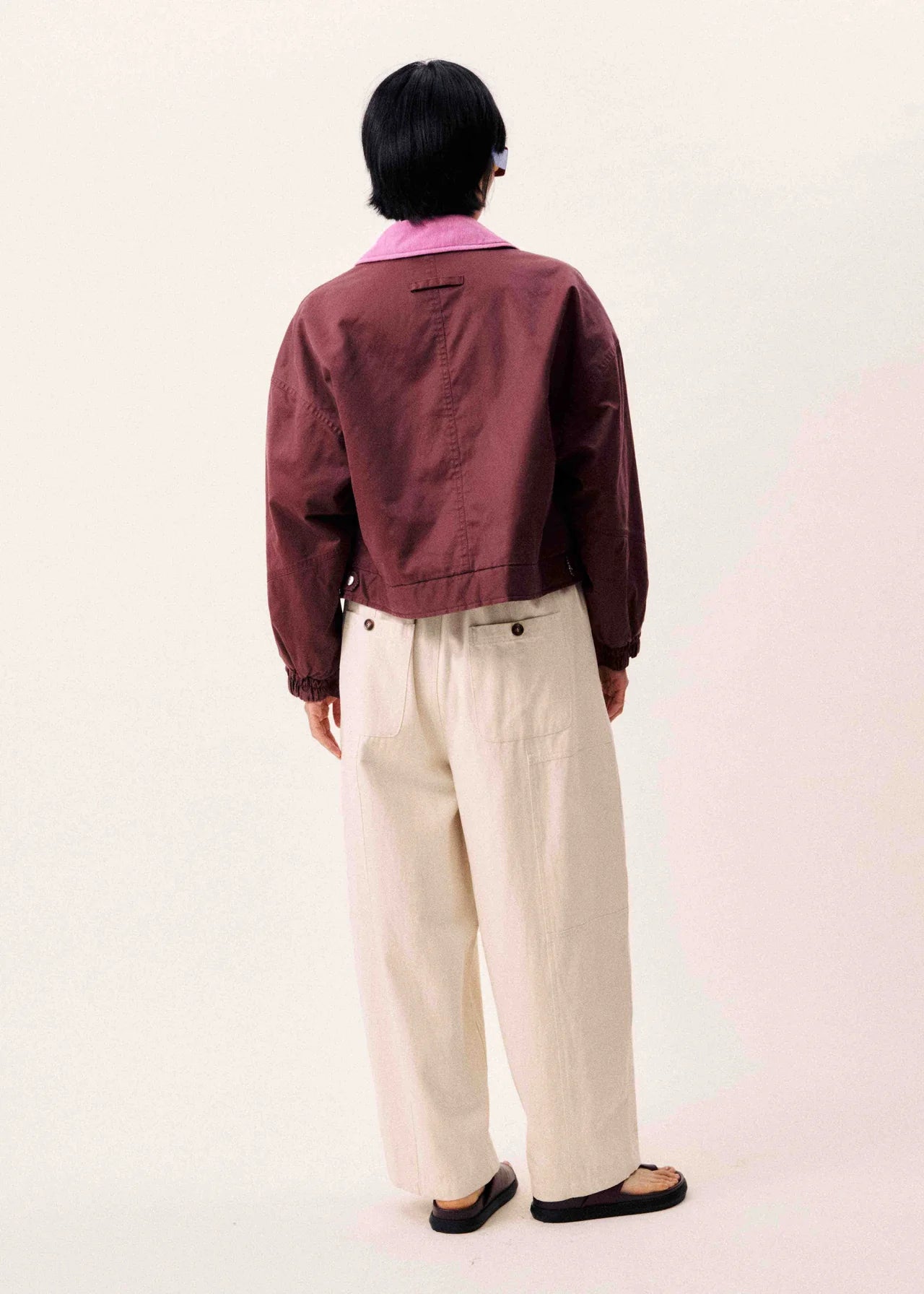 CHAQUETA ENCERADA BURGUNDY