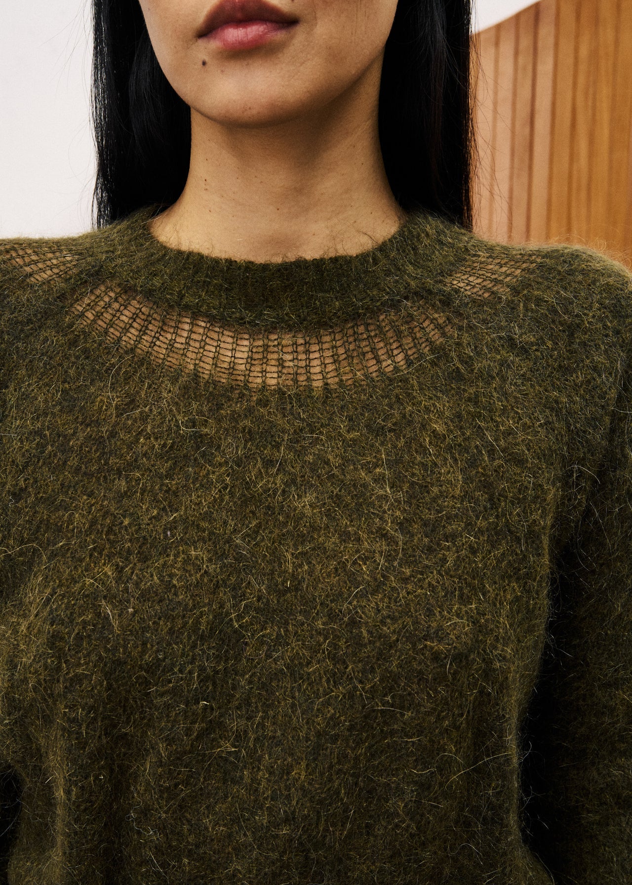 JERSEY MOHAIR KHAKI