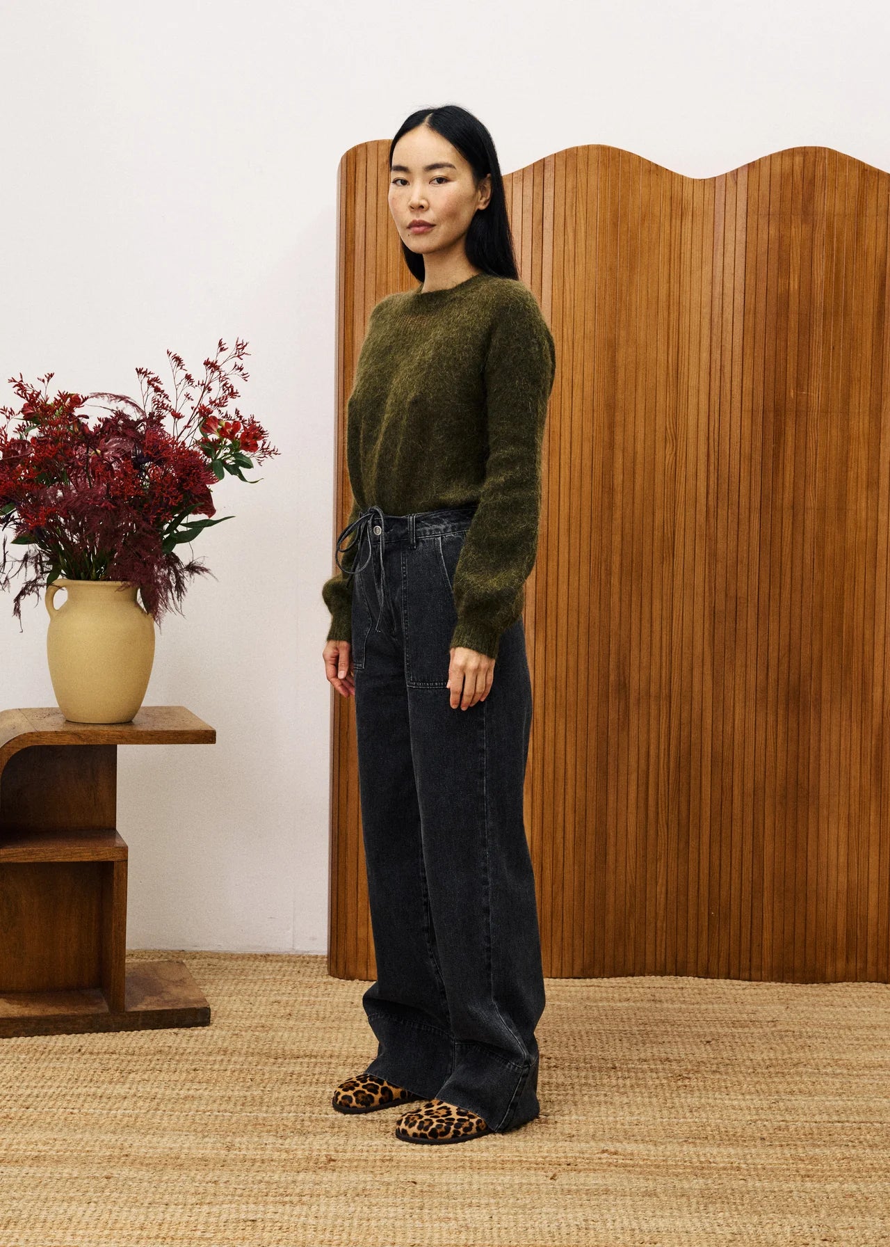 JERSEY MOHAIR KHAKI