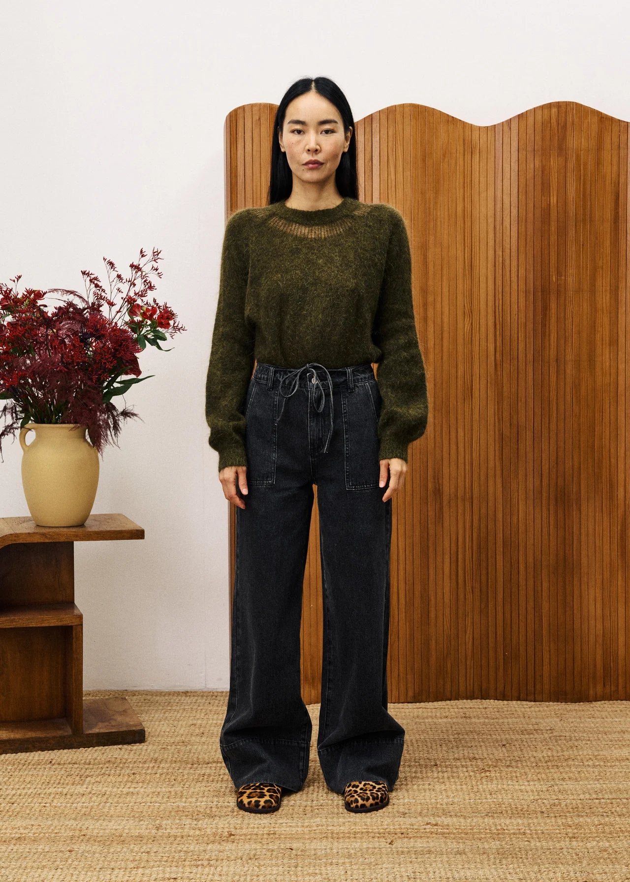 JERSEY MOHAIR KHAKI