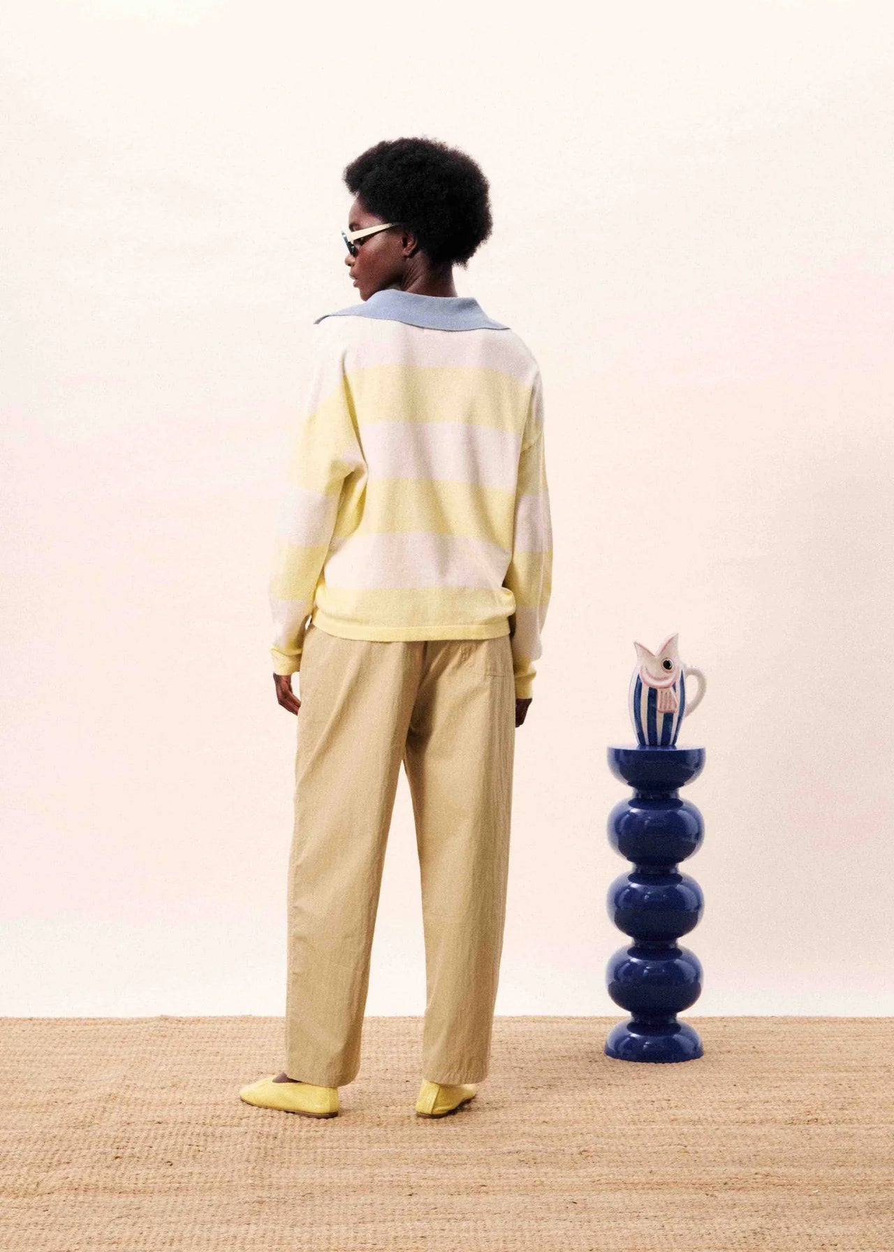 JERSEY POLO RAYAS AMARILLO