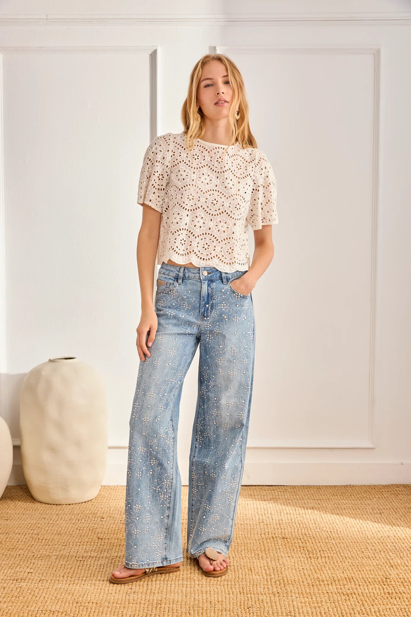 JEANS TACHUELAS MANDALA