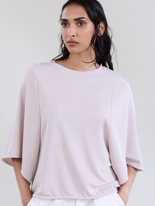 CAMISETA TENCEL CREMA