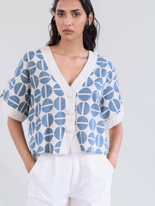 BLUSA/CHAQUETA DETALLES AZUL