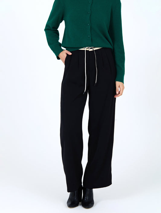 PANTALON CINTURA CONTRASTE NEGRO