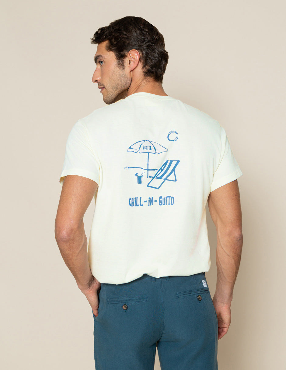 CAMISETA CHILL-IN-GUITO BLANCA