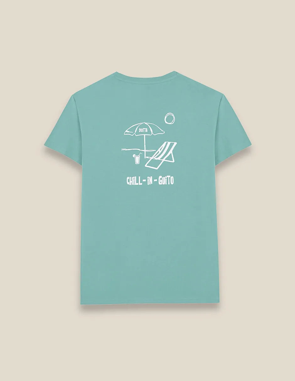 CAMISETA CHILL-IN-GUITO VERDE AGUA