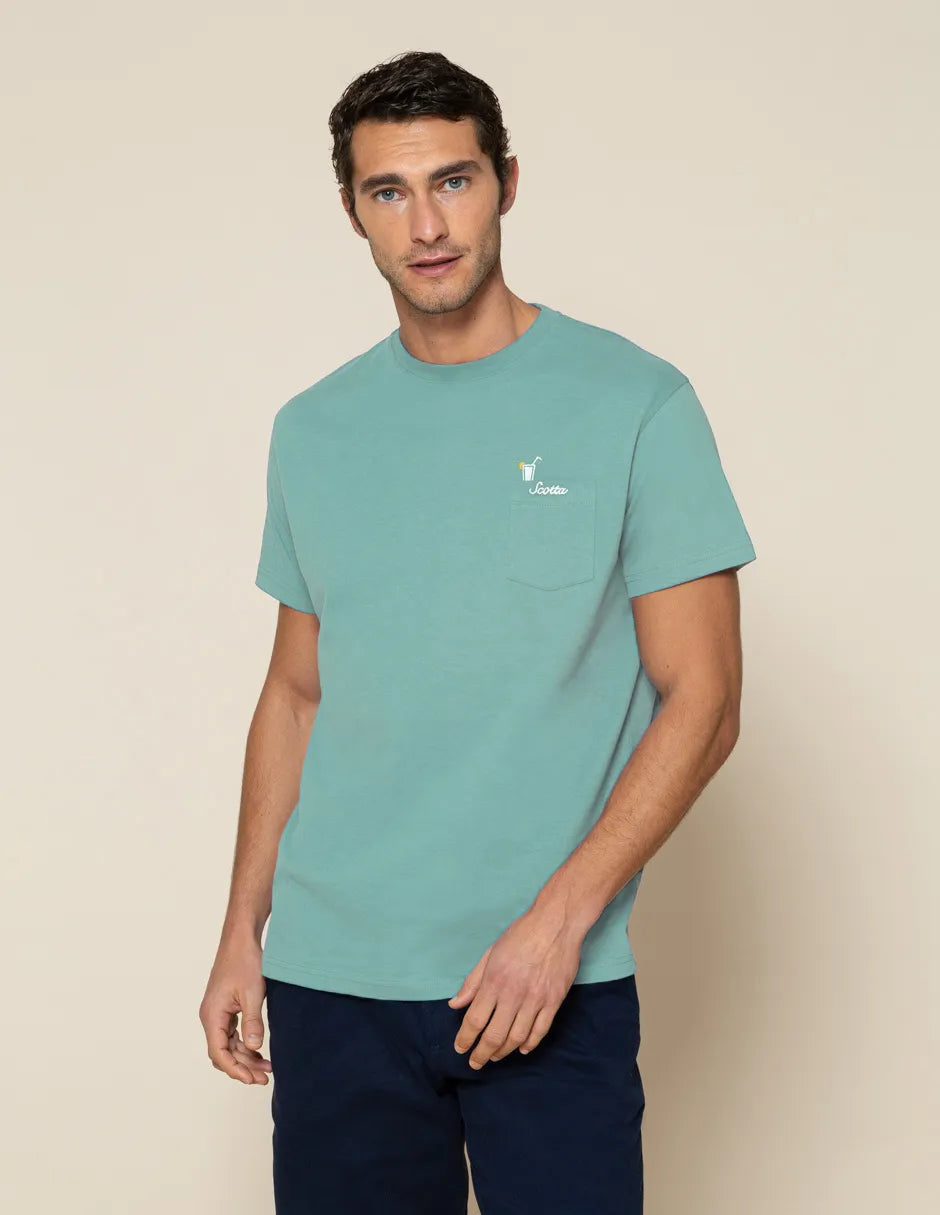 CAMISETA CHILL-IN-GUITO VERDE AGUA