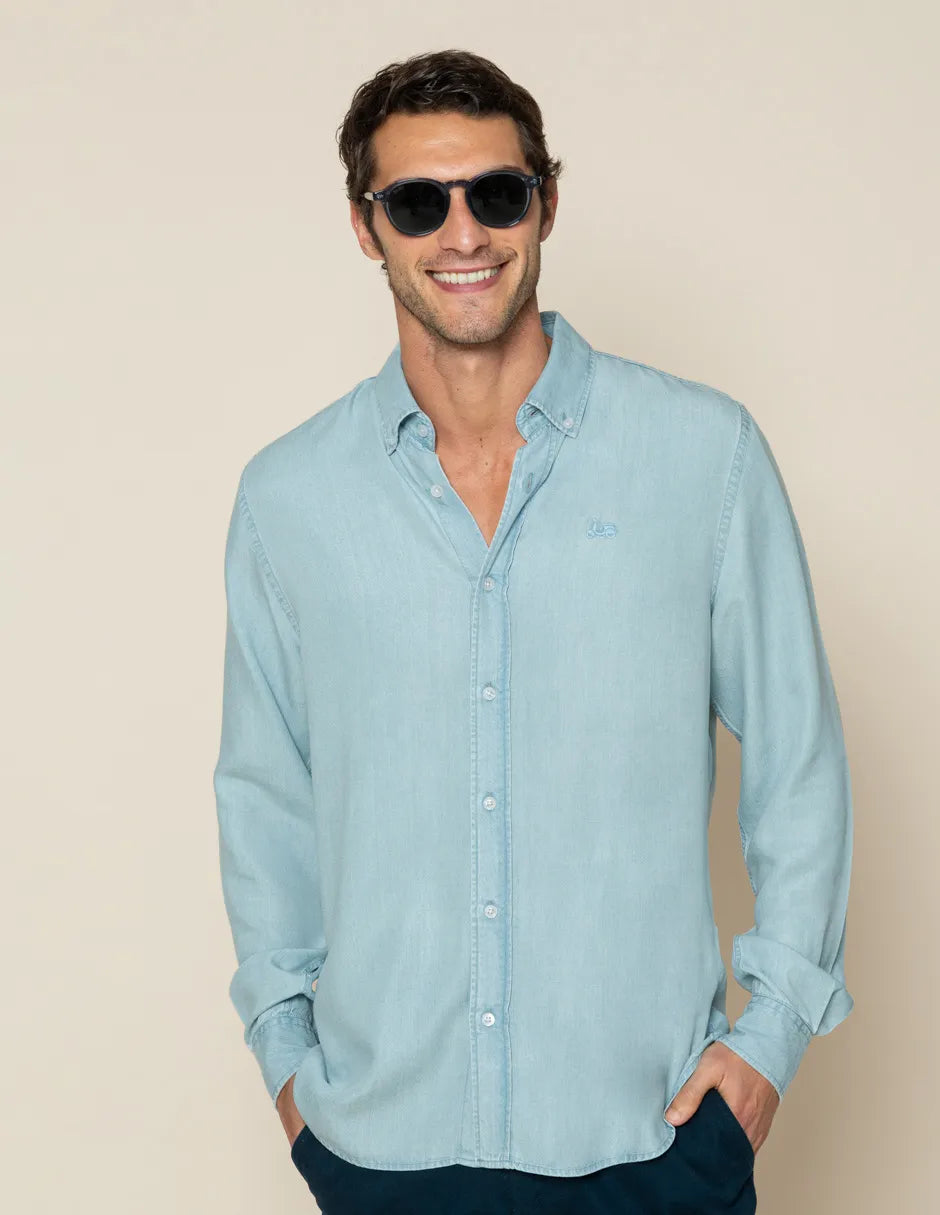 CAMISA TENCEL DENIM CLARO