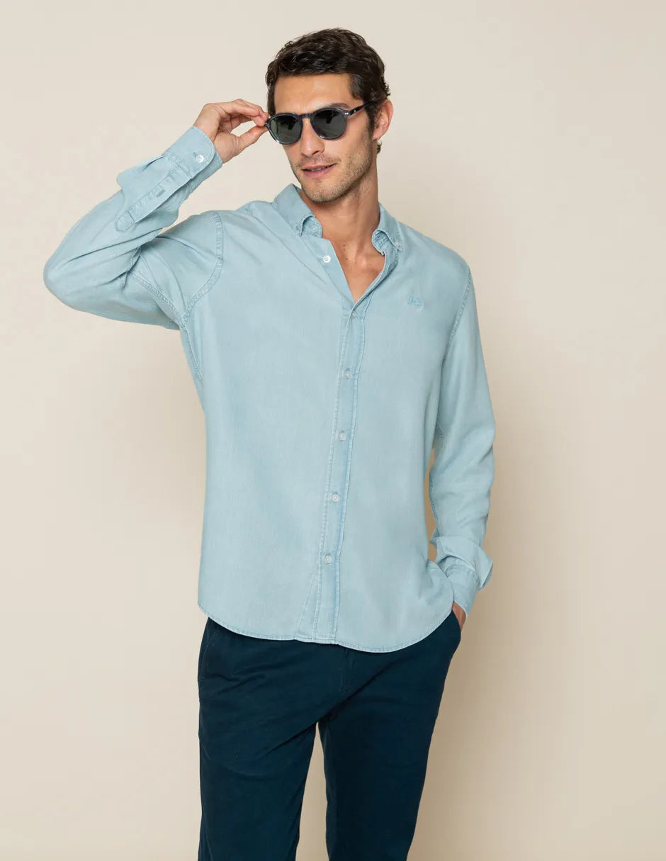 CAMISA TENCEL DENIM CLARO