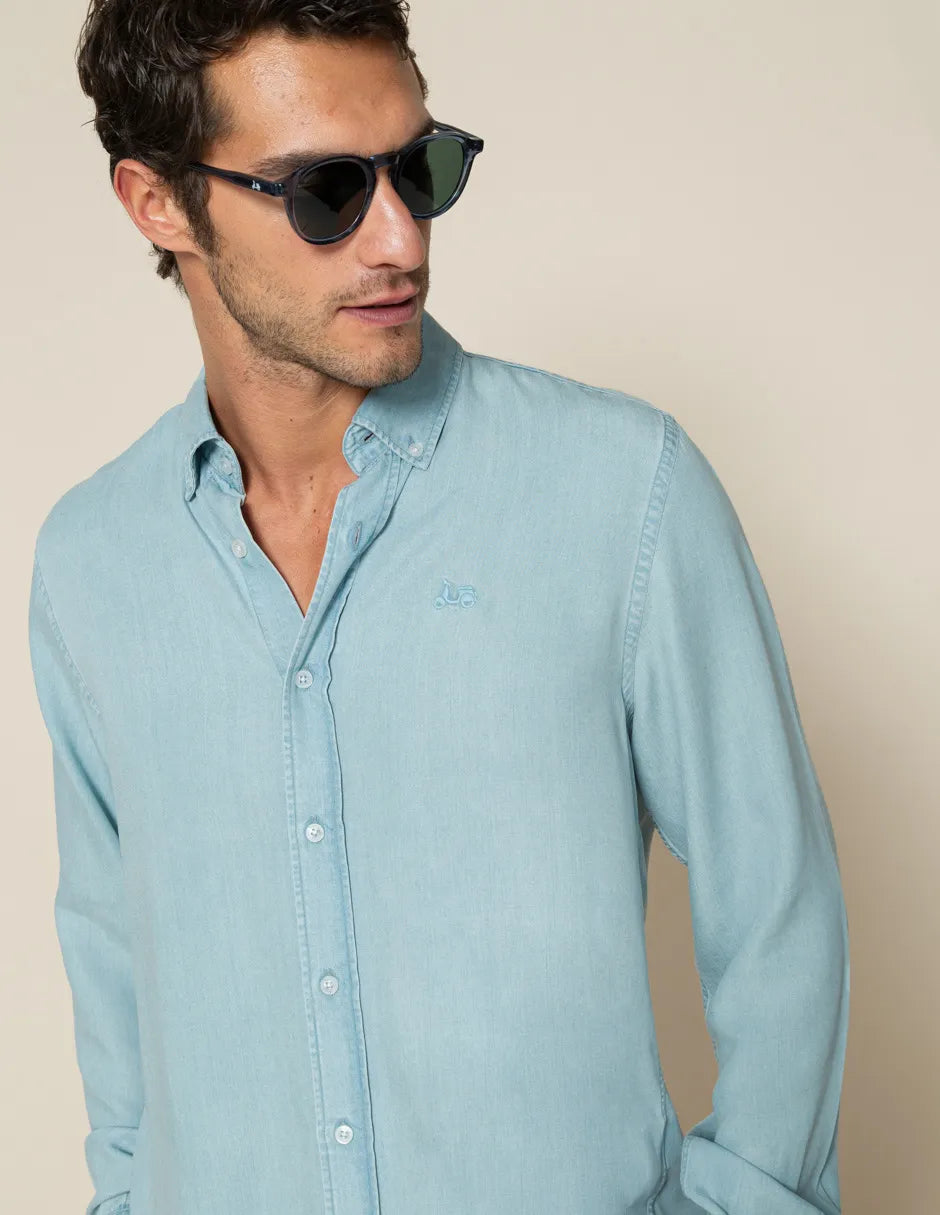 CAMISA TENCEL DENIM CLARO