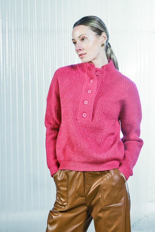 JERSEY BOTONES ROSA
