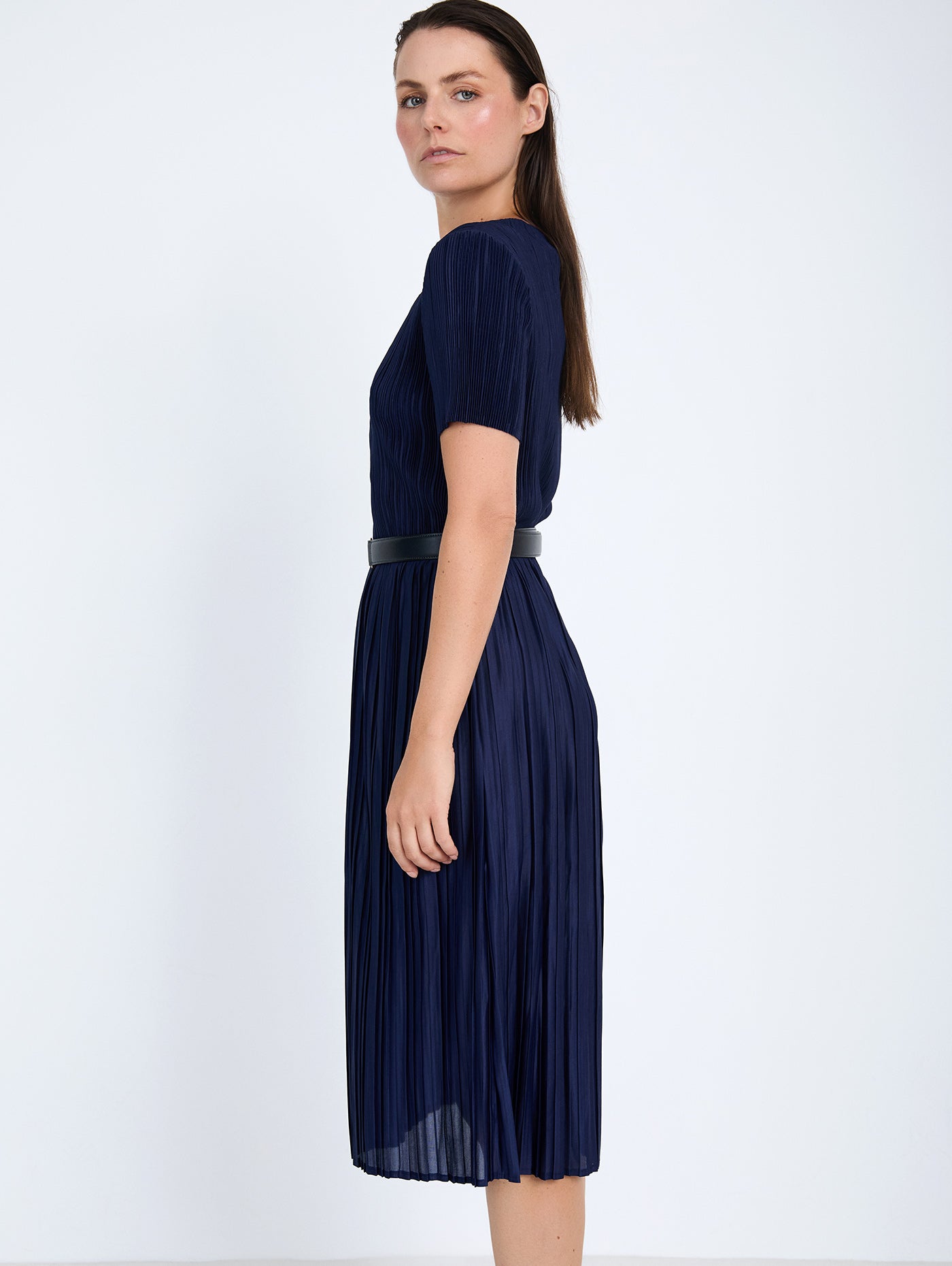 VESTIDO NON-IRON T.UNICA MARINO