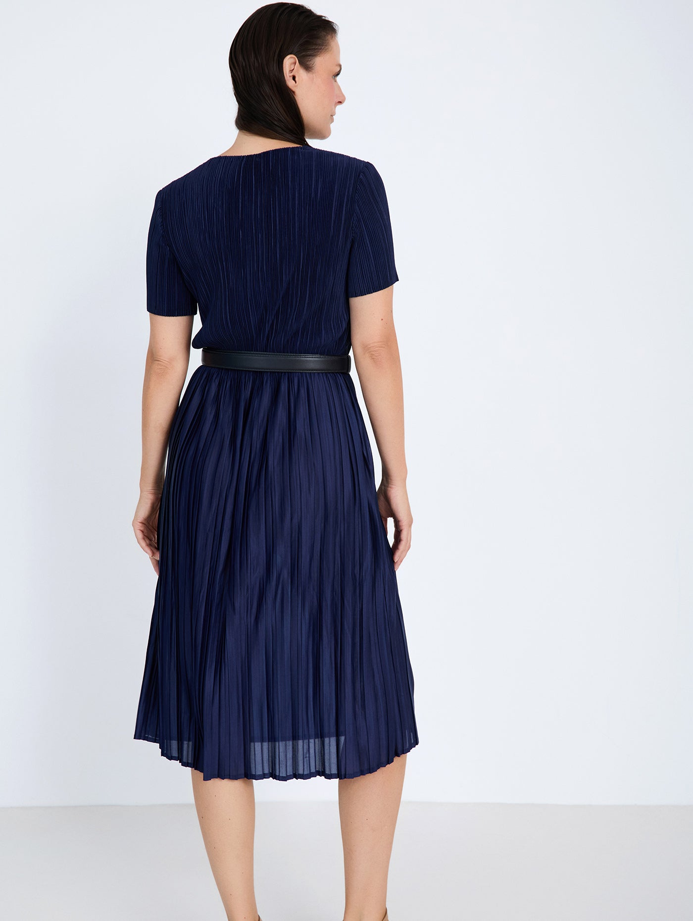 VESTIDO NON-IRON T.UNICA MARINO