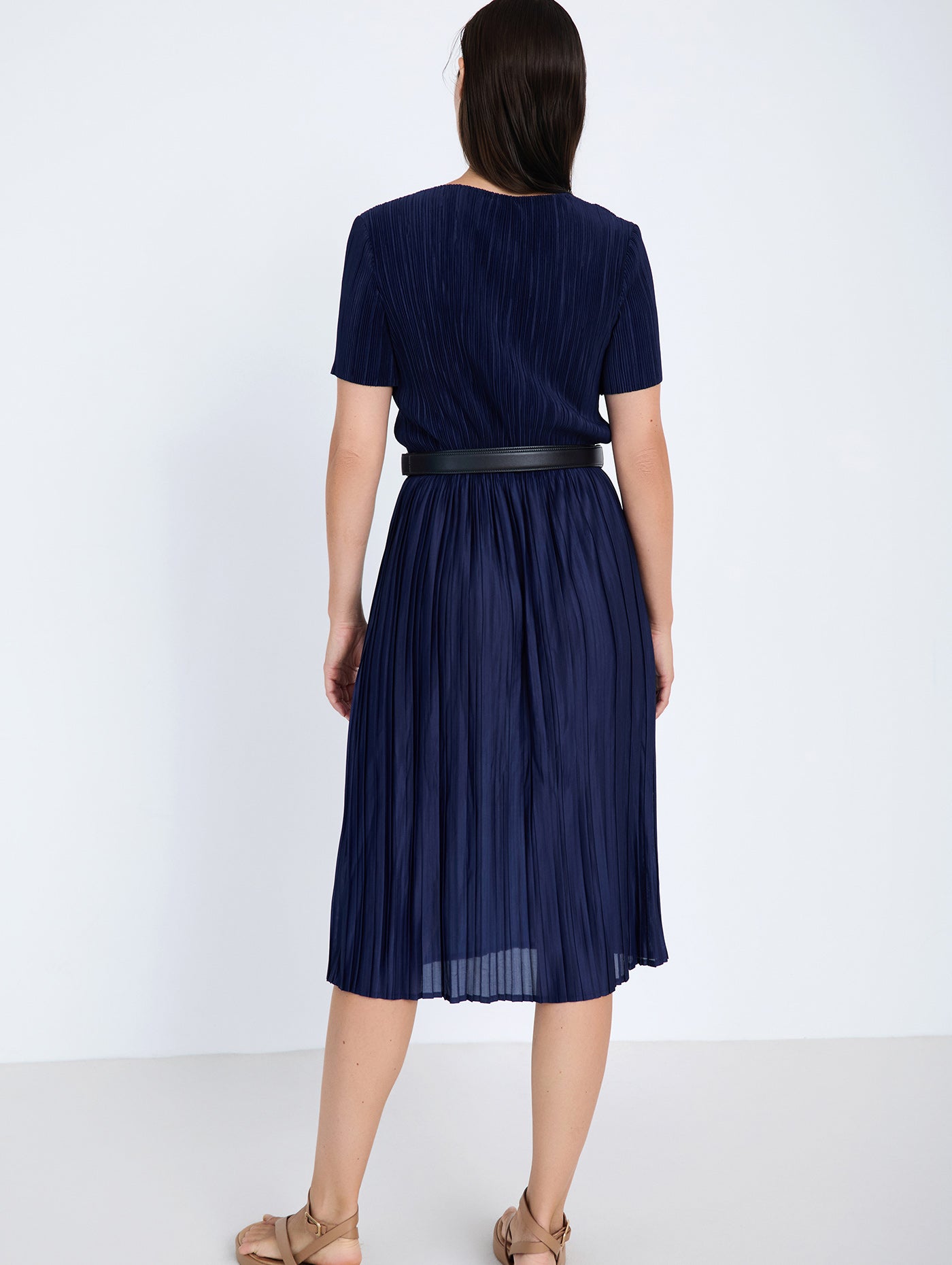 VESTIDO NON-IRON T.UNICA MARINO