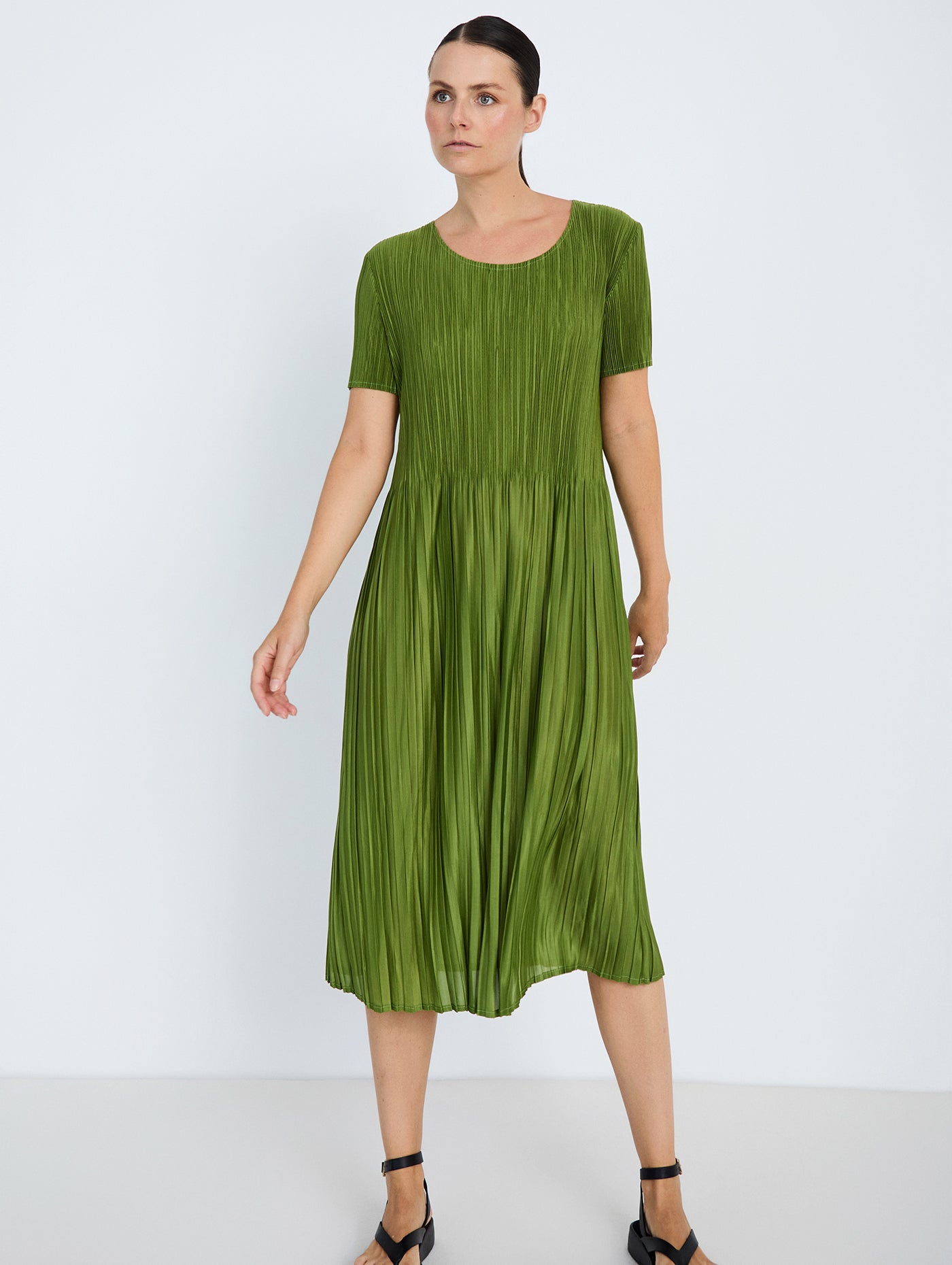 VESTIDO NON-IRON T.UNICA VERDE
