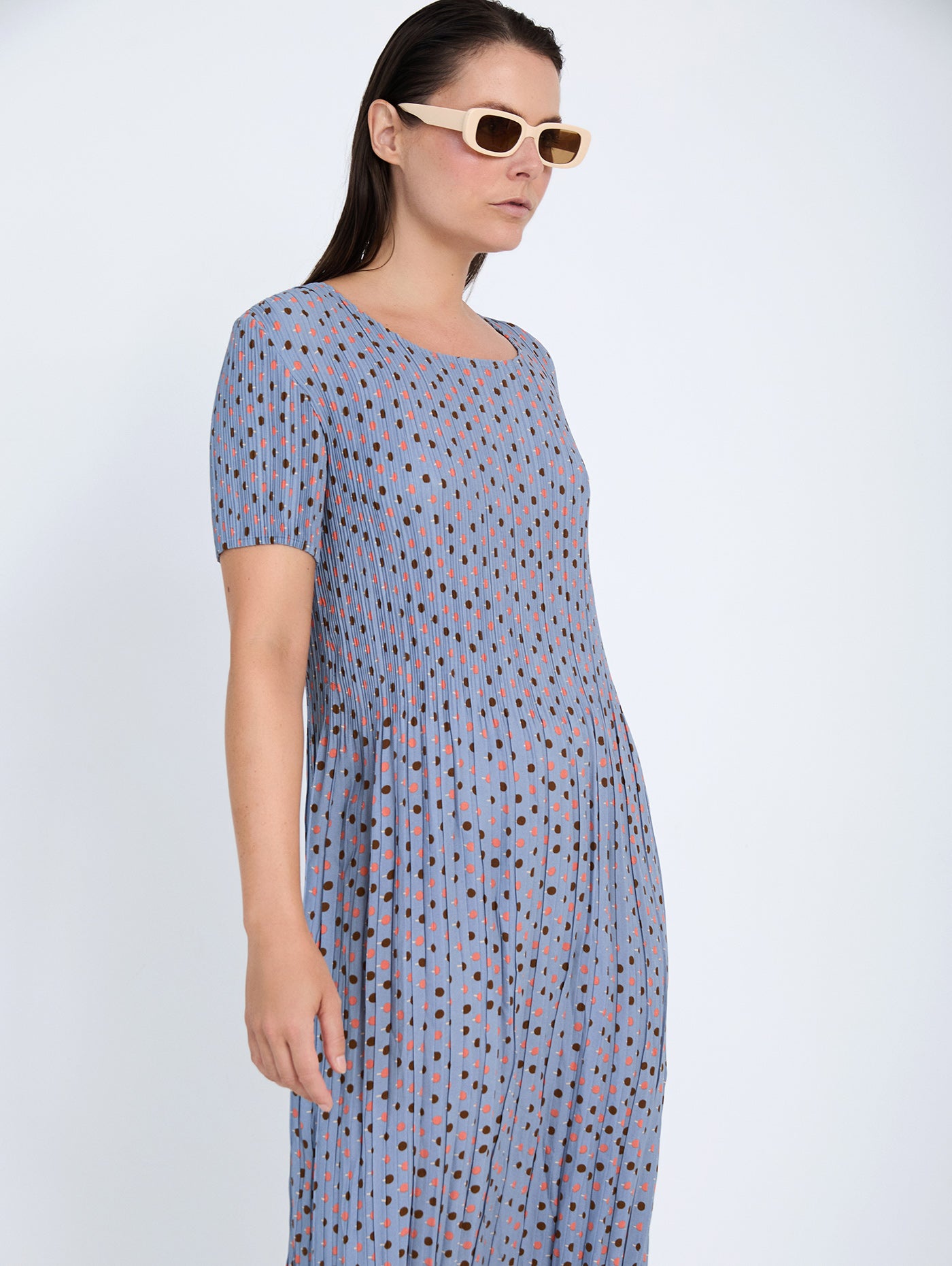 VESTIDO NON-IRON T.UNICA LUNARES