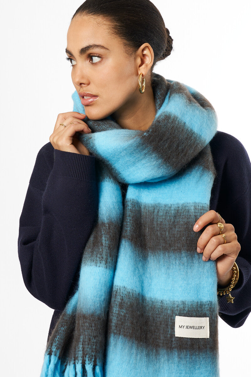 BUFANDA RAYAS AZUL