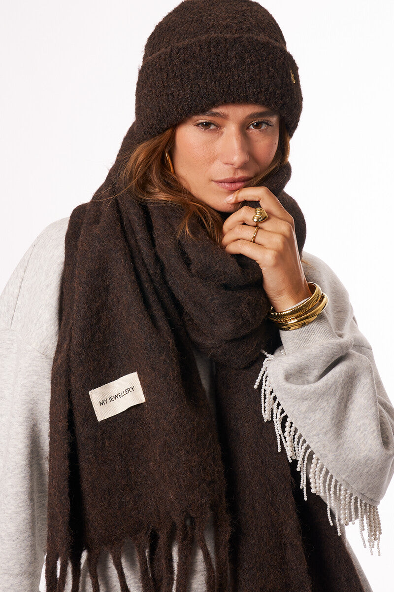 BUFANDA MARRON CHOCOLATE