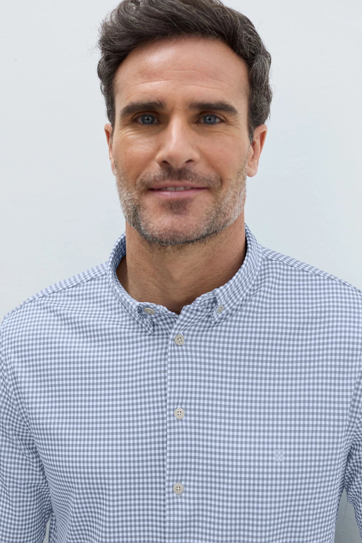 CAMISA SEPIIA VICHY CELESTE